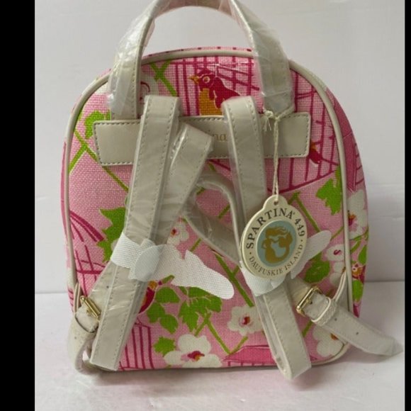 Spartina 449 Pink Floral Birdcage Mini Backpack main image 4